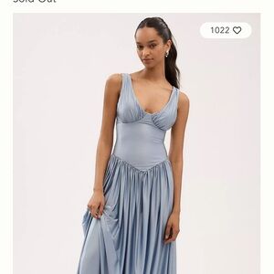 Anthropologie Delfi Collective Francoise Sleeveless Basque-Waist Maxi Dress